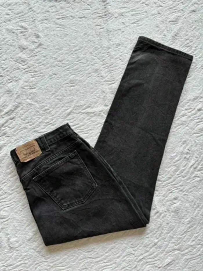 Jean Levi’s 619 regular straight droit taille haute gris anthracite 80/90s vintage Canada W36 XL/46