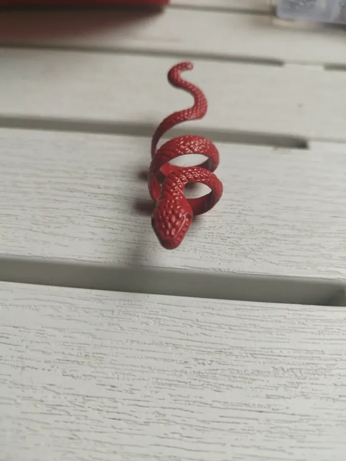 Bague serpent rouge - photo numéro 2