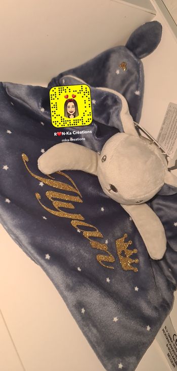 Doudou lapin à personnaliser 