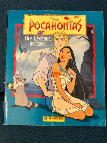 Album livre Panini complet stickers autocollants Disney Pocahontas Une légende indienne