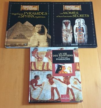 Lot de 3 livres sur l'Egypte parfait état comme neufs