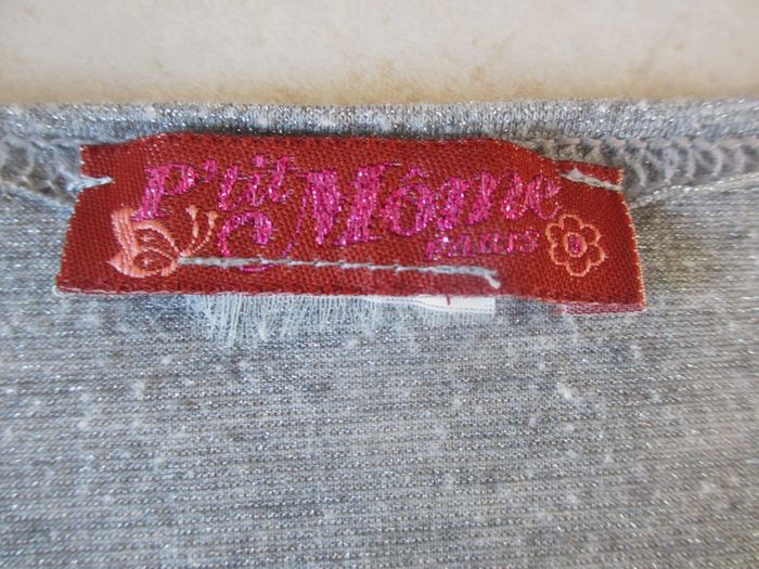 Gilet fin court gris pailleté fille P’tit Môme - 8 ans - photo numéro 7