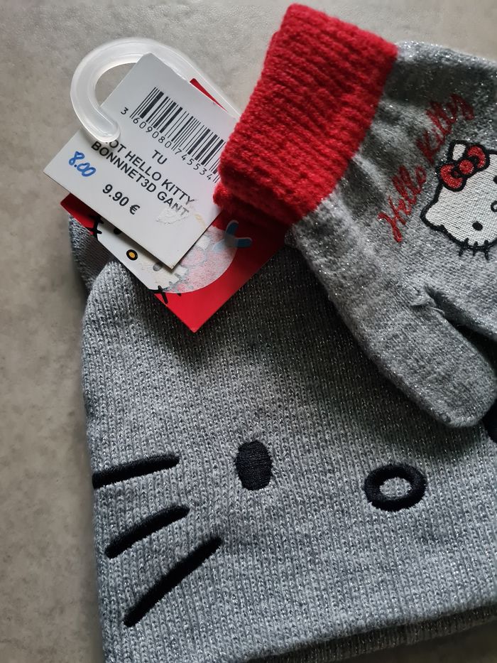 Hello kitty ensemble gants et bonnet taille unique - photo numéro 10