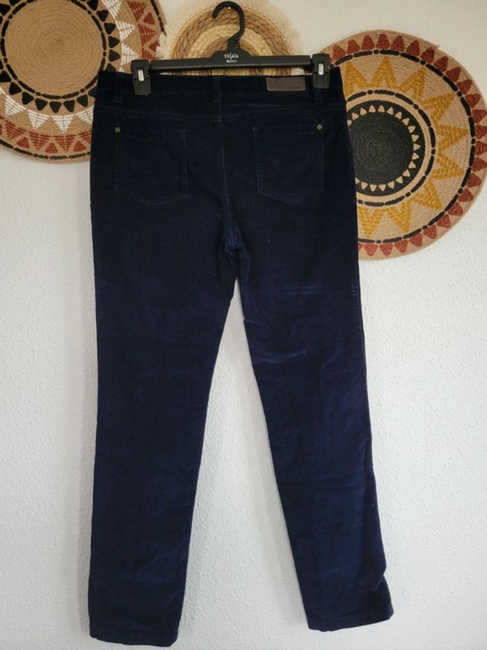 Pantalon velours bleu nuit taille 42 - photo numéro 5