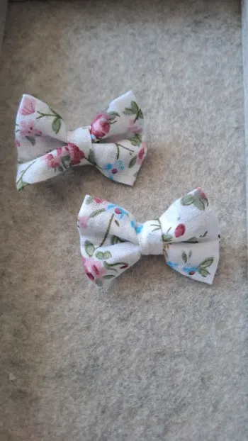 Lot de 2 barettes neuves nœud liberty fleurs