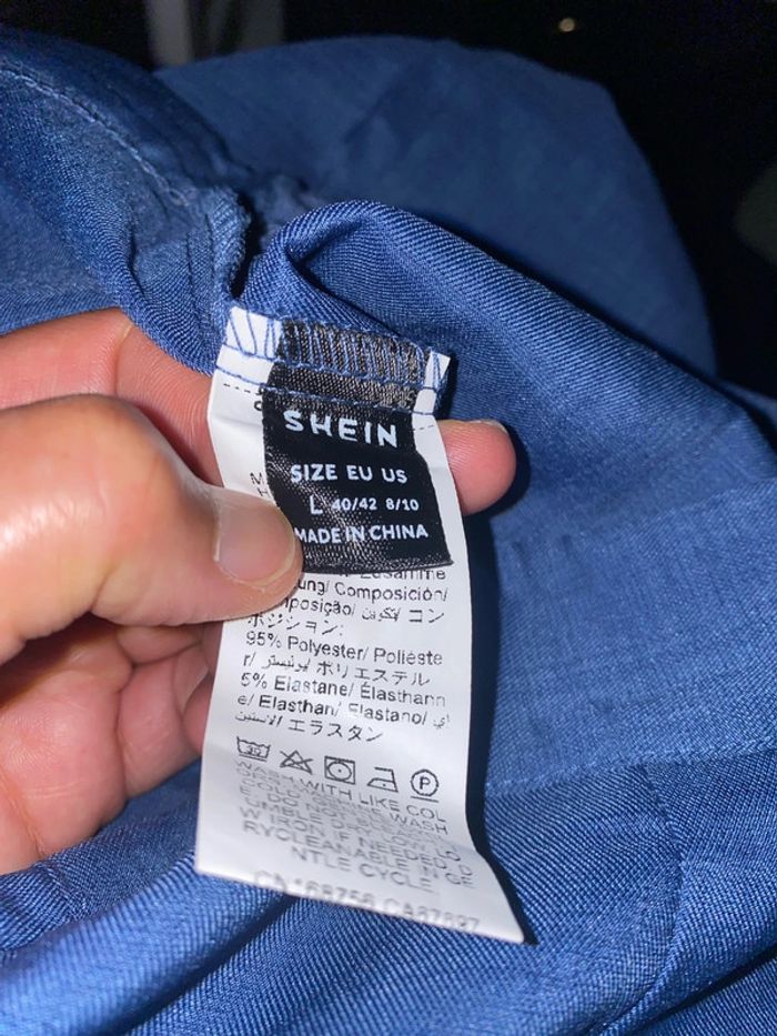 Pantalon large bleu Taille L - photo numéro 5