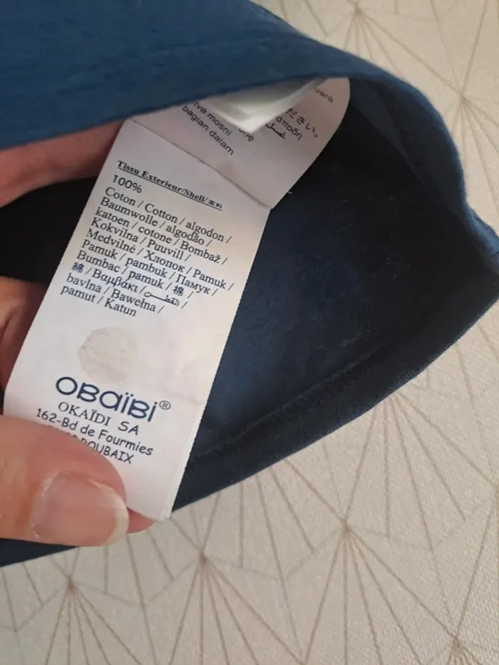 T-shirt bleu garçon comme neuf Obaïbi 23 mois - photo numéro 6