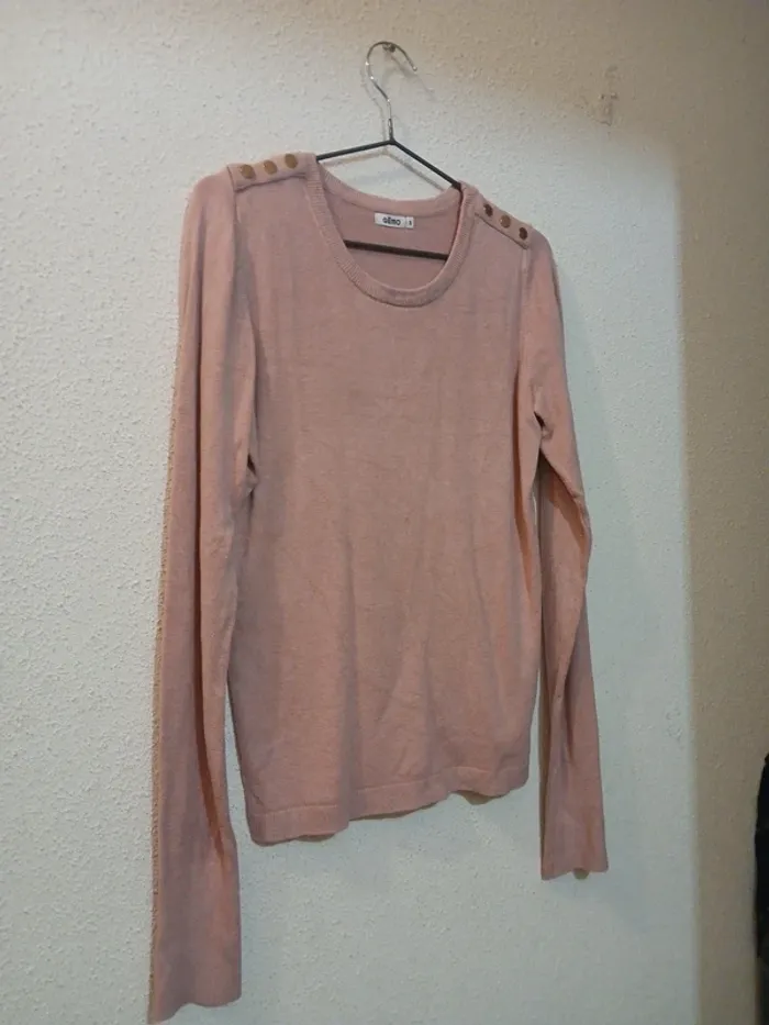 Sweat rose pâle  leger " gemo" taille s - photo numéro 2