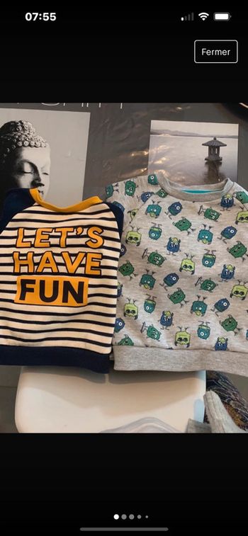 Lot de 2 pull primark taille 18mois