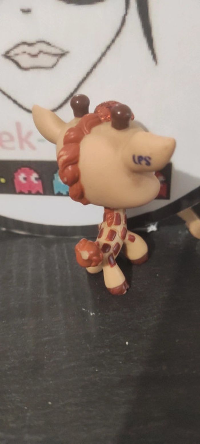 Littlest Petshop LPS girafe 2348 hasbro Pet Shop Girafe Gliter Flower Paillettes - photo numéro 3