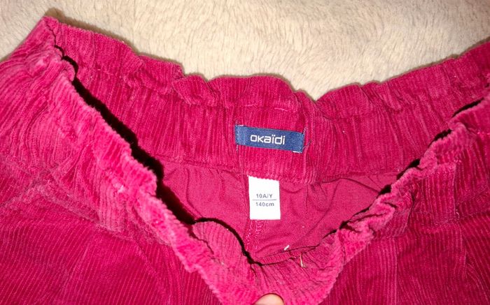 Short en velours bordeau 10 ans okaidi - photo numéro 2