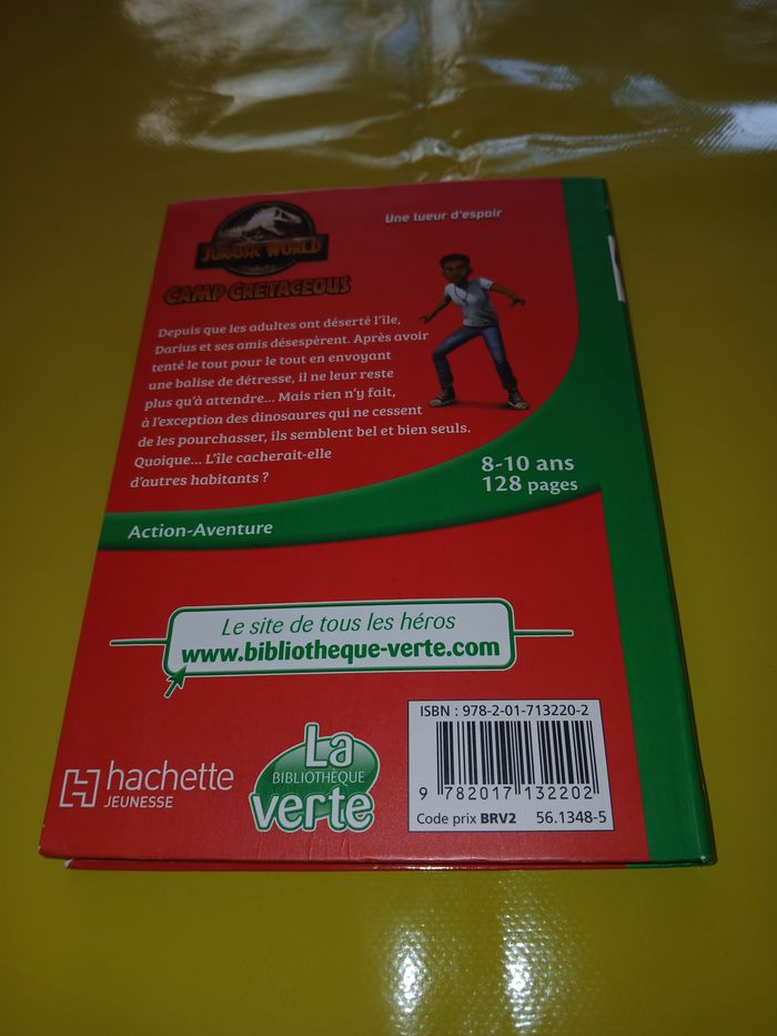 livre bibliotheque verte jurassic world 8/10ans - photo numéro 2