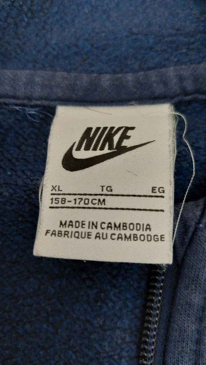 Sweat-shirt bleu marine garçon Nike taille XS - photo numéro 4