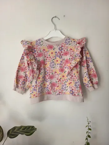 Pull fleurs , volants épaules
