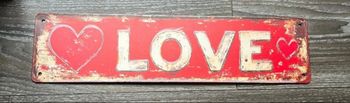 Plaque métal LOVE ❤️