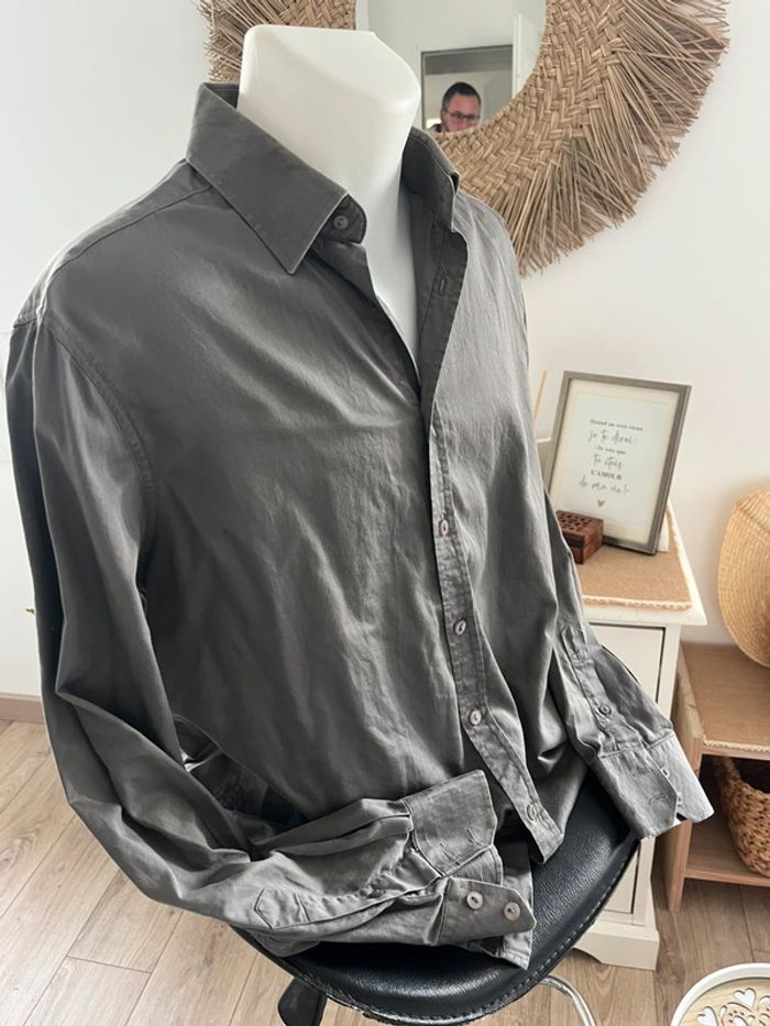 Chemise homme manches longues kaki taille 41/42 - photo numéro 3