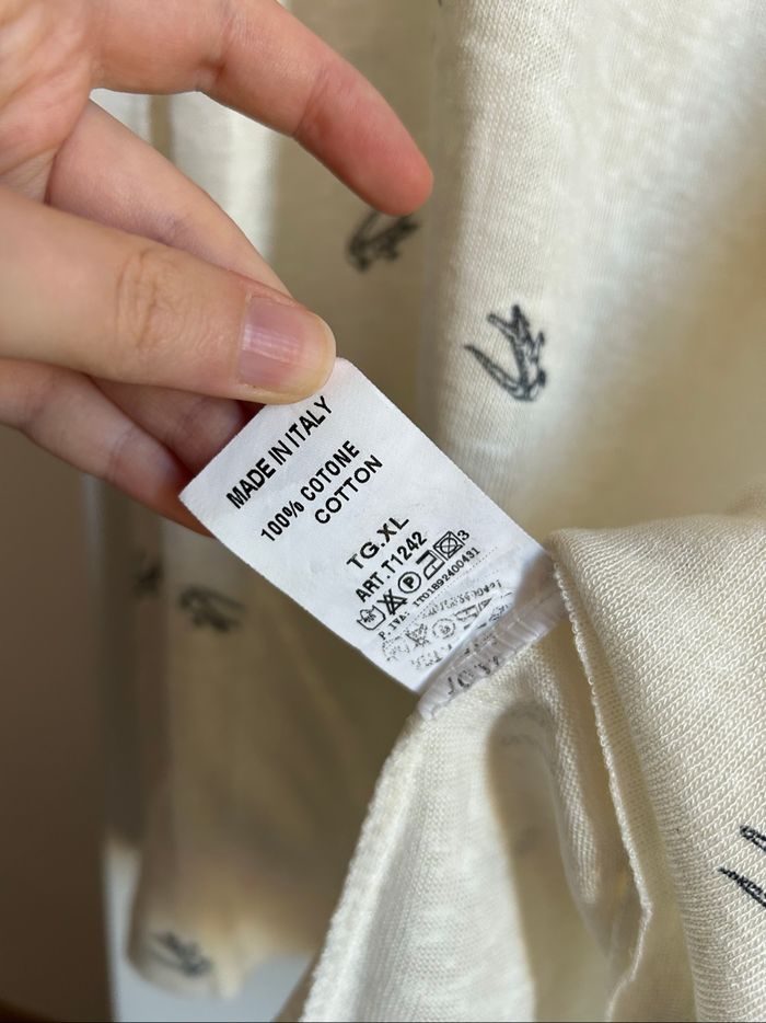 T-shirt beige à motifs léger Homme Roberto Garino Taille XL - photo numéro 6