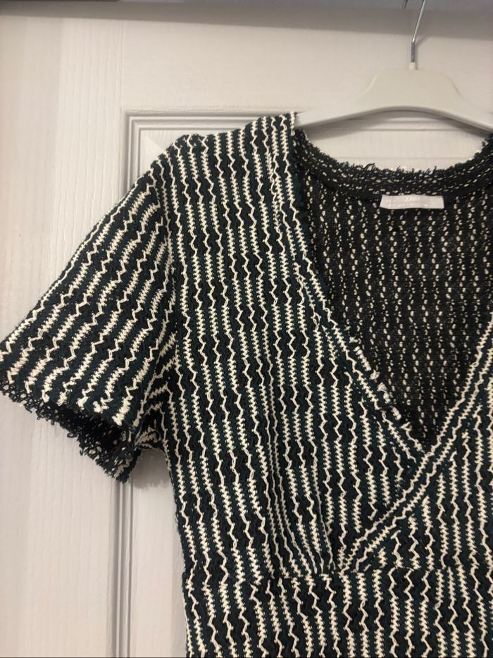 Robe manches courtes en crochet Zara S - photo numéro 3