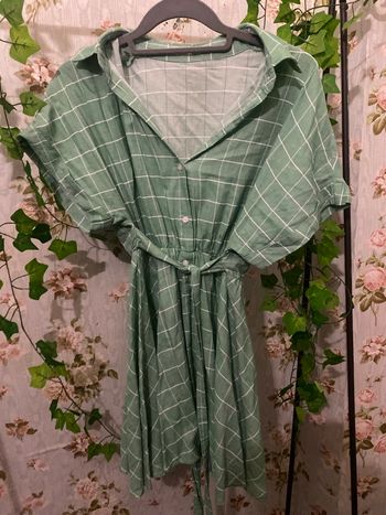 Robe carreaux verte