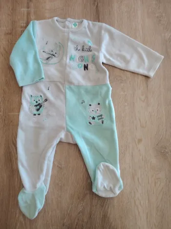 Pyjama velours 1 pièce