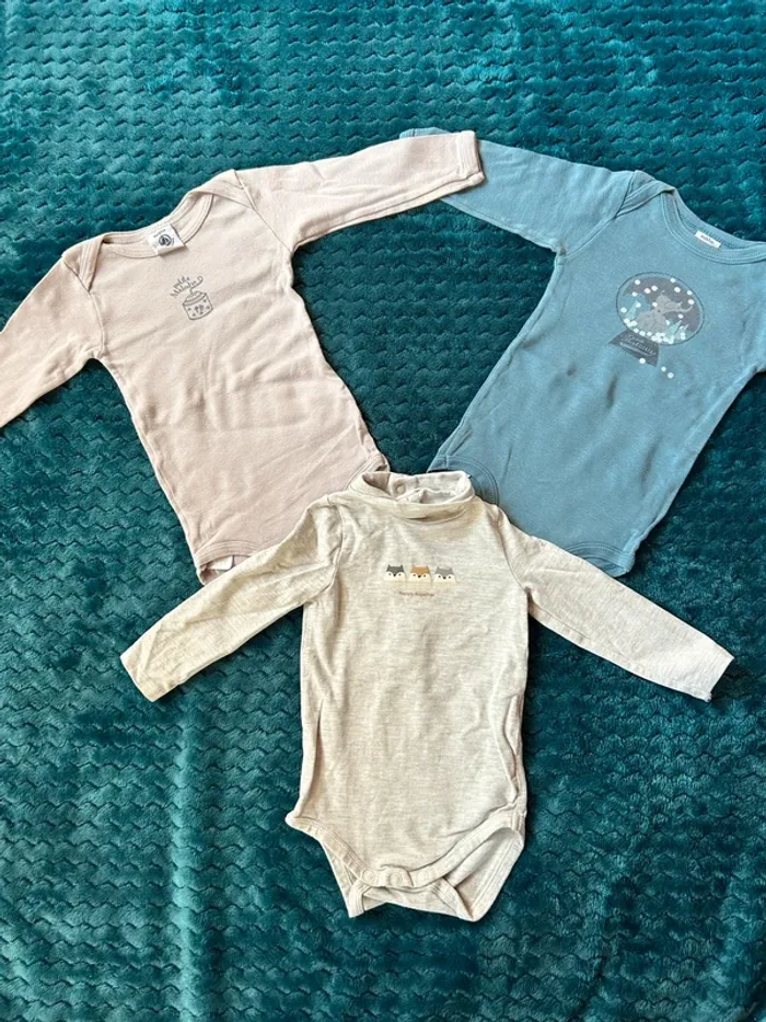 Lot de 3 bodys manches longues – 6 mois - photo numéro 2