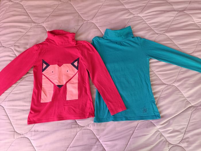 Lot 2 Tee shirt Col roulé