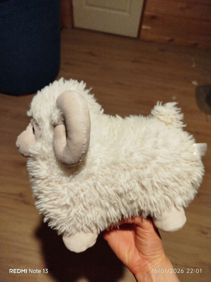 Peluche gipsy bouc bélier blanc - photo numéro 2