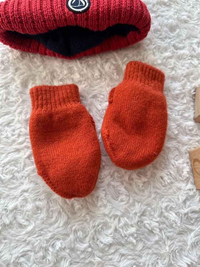 Bonnet petit bateau neuf + moufles offertes 3/6 mois - photo numéro 3