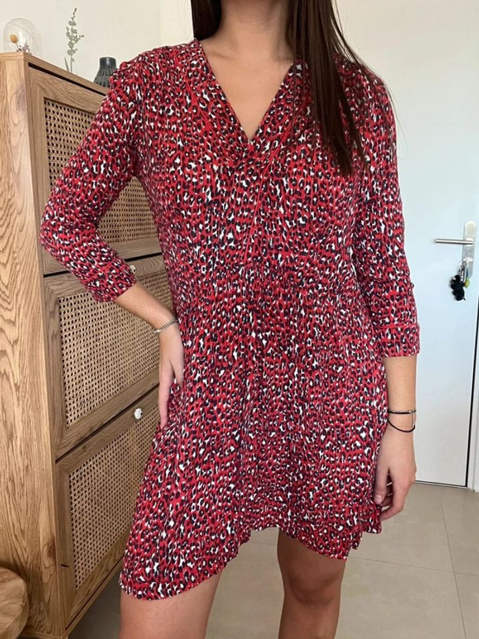 Robe rouge/rose léopard Opullence - photo numéro 4