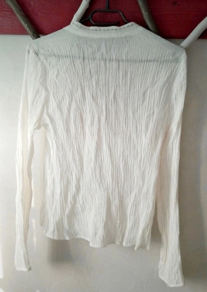 Tunique à manche  longues  blanc creme taille S - photo numéro 2