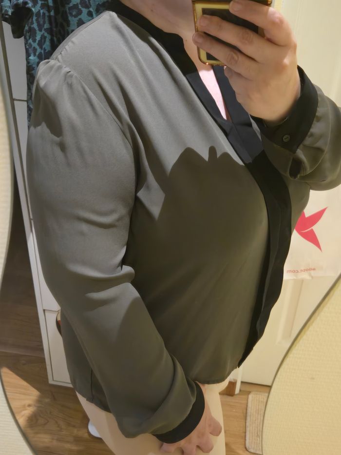 Blouse kaki/noire T.44/46 Primark - photo numéro 9