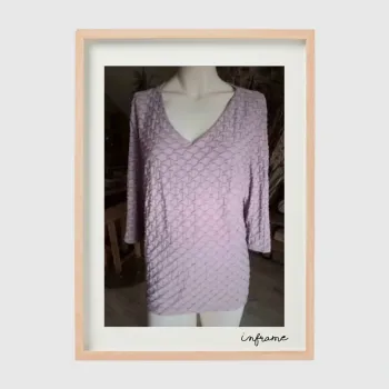 Pull rose / mauve taille 46
