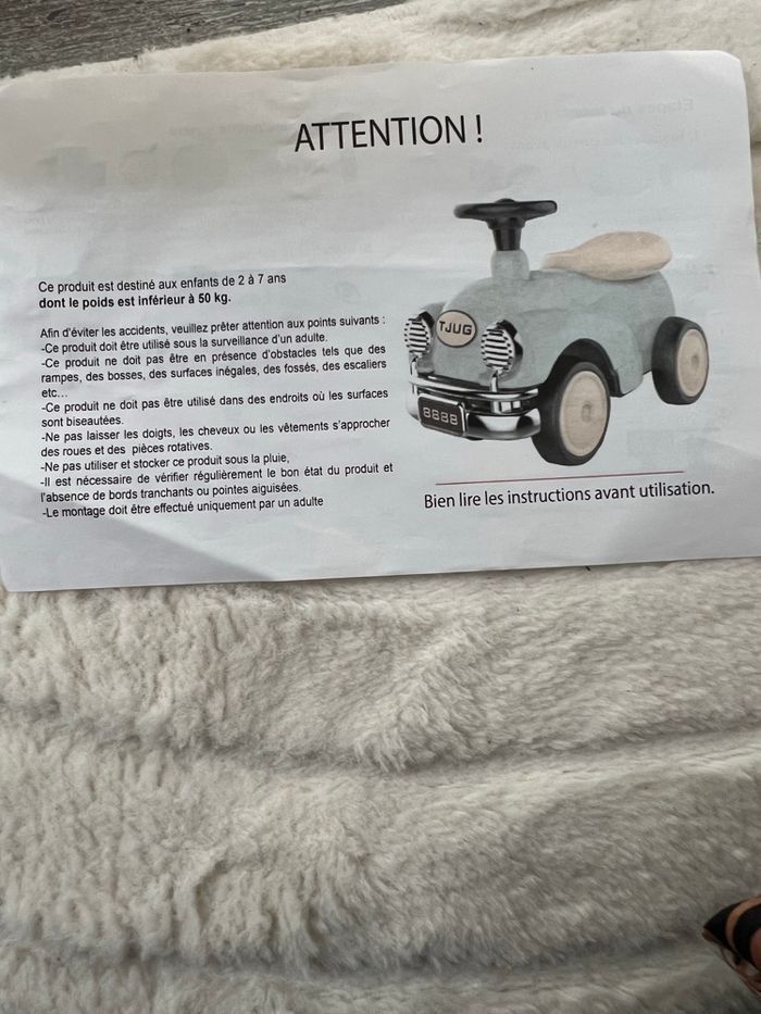 Voiture porteur enfant de 2 à 7 ans - photo numéro 4