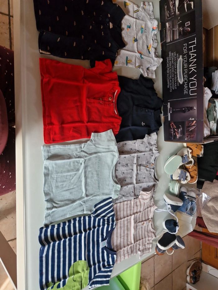 Lot tee shirts manches courtes 3 mois