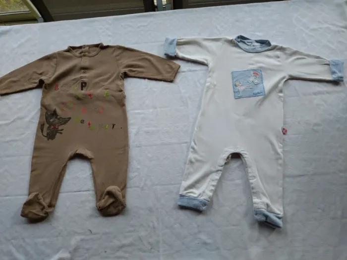 Lot 2 pyjamas Demi saison garçon 12 mois