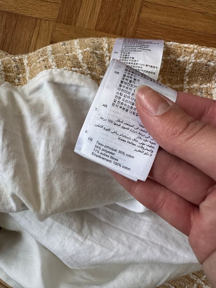 Mini jupe Sandro taille 36 jaune et blanche - photo numéro 8