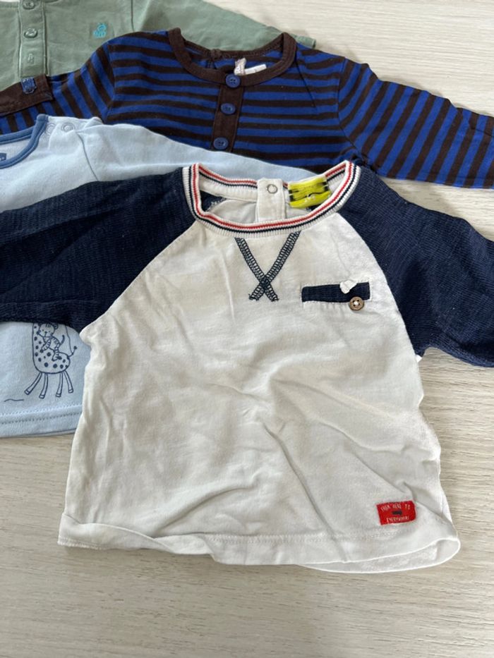 Lot 5 t-shirt manches longues 3 mois - photo numéro 3