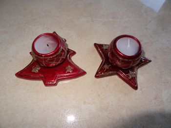 Lot 2 bougeoirs de Noël