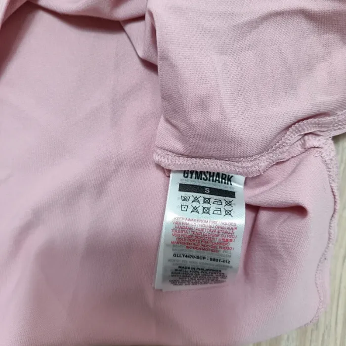 Hauts gymshark femme s teeshirt manche longue rose - photo numéro 4