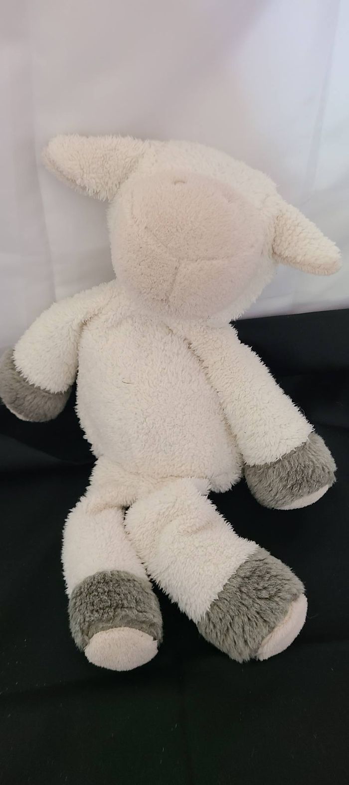 doudou mouton bords gris - photo numéro 3