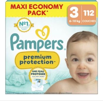 Couche Pampers premium protection taille 3