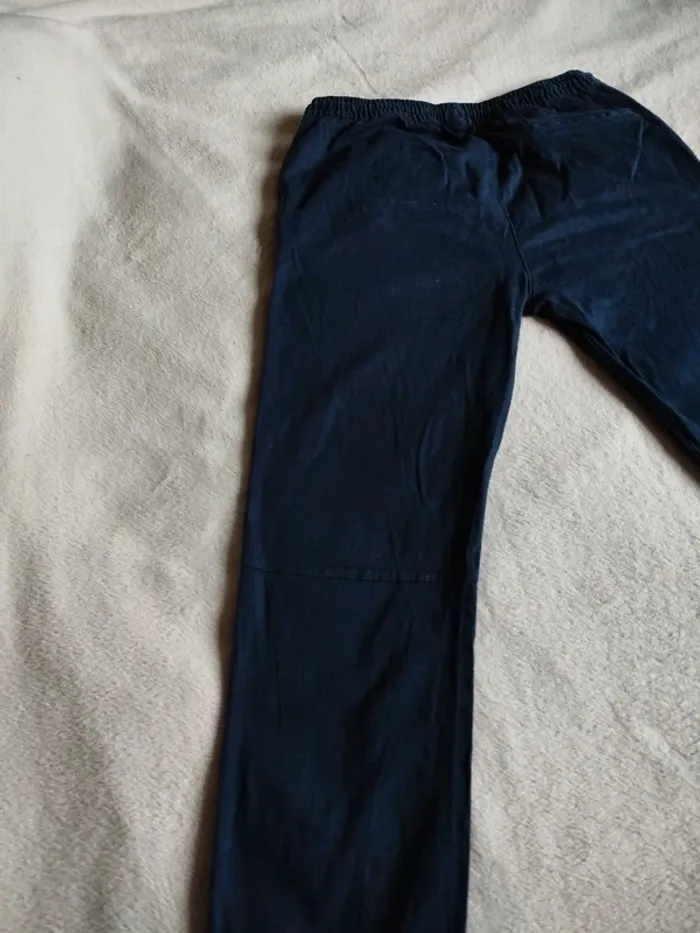 Pantalon Tex bleu marine taille M avec taille élastique - photo numéro 9