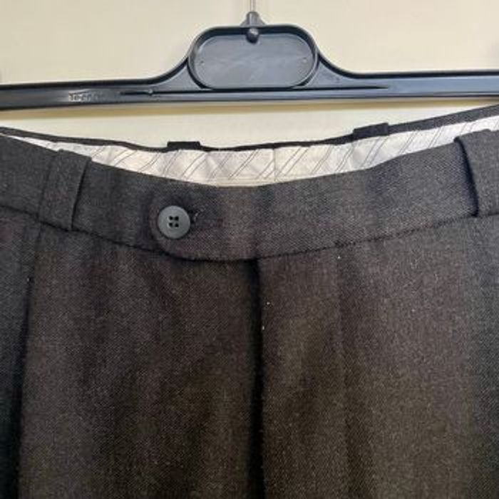 Pantalon homme gris anthracite taille 48 en laine mélangée, coupe droite élégante V069 - photo numéro 4