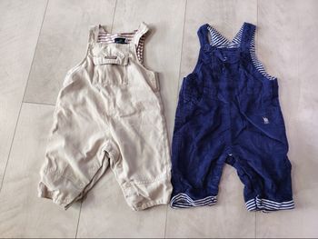 Lot de 2 salopettes 3 mois