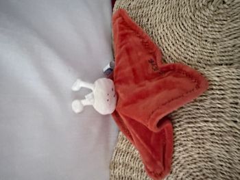 SUCRE D'ORGE DOUDOU PAPILLON COCCINELLE PLAT ORANGE ROUILLE