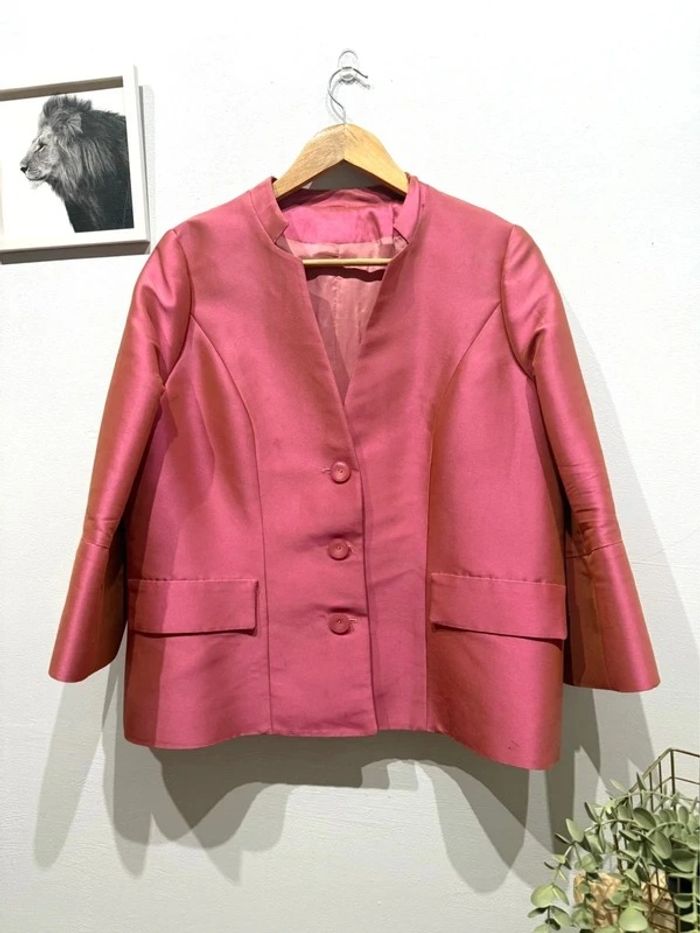 Blazer vintage boutonné rose /Pink buttoned vintage blazer