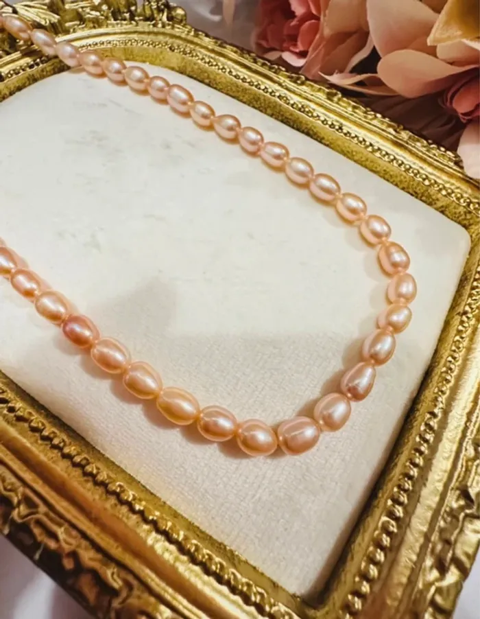 Collier en véritables perles roses – fermoir en argent 925 - photo numéro 4