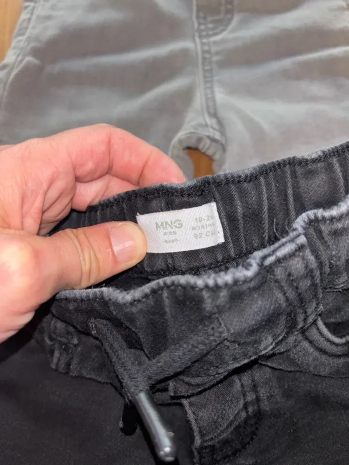 2 jeans taille élastique 18/24 mois mango - photo numéro 4
