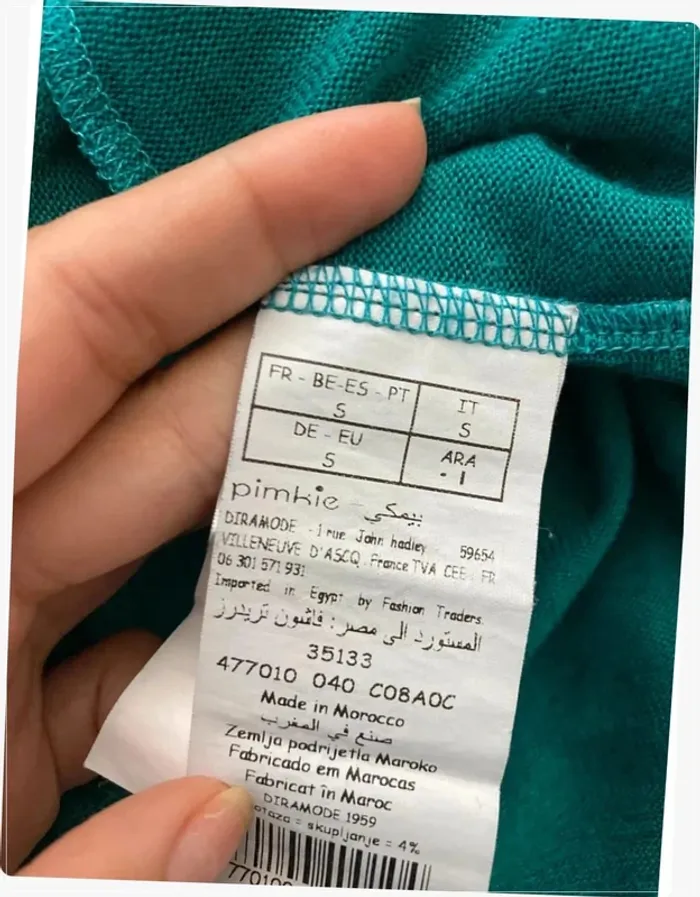 Haut vert manches 3/4 voile et maille Pimkie - photo numéro 5