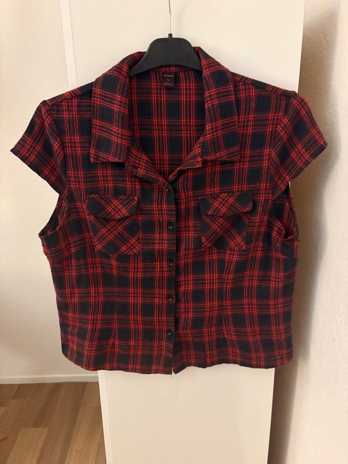 blouse à carreaux